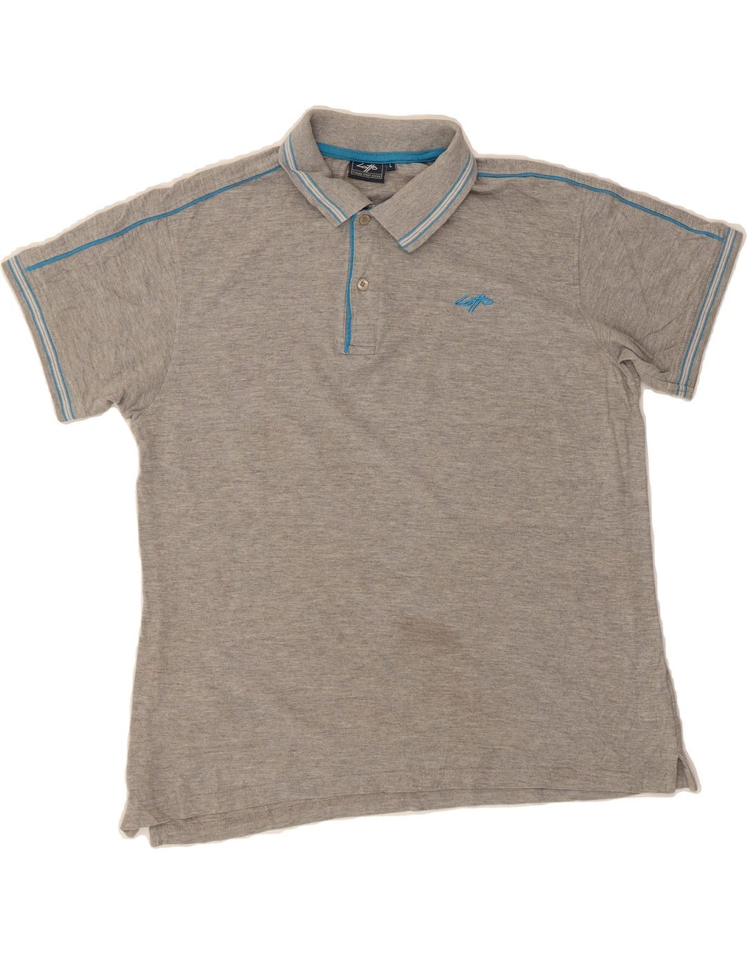 LOTTO Mens Polo Shirt Large Grey Cotton Vintage Lotto and Second-Hand Lotto from Messina Hembry 