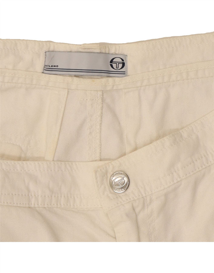 SERGIO TACCHINI Mens Cargo Shorts W38 XL Off White Vintage Sergio Tacchini and Second-Hand Sergio Tacchini from Messina Hembry 