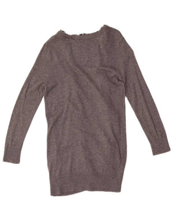 Abercrombie & Fitch Ženski dugi kardigan pulover UK 8 Mali sivi