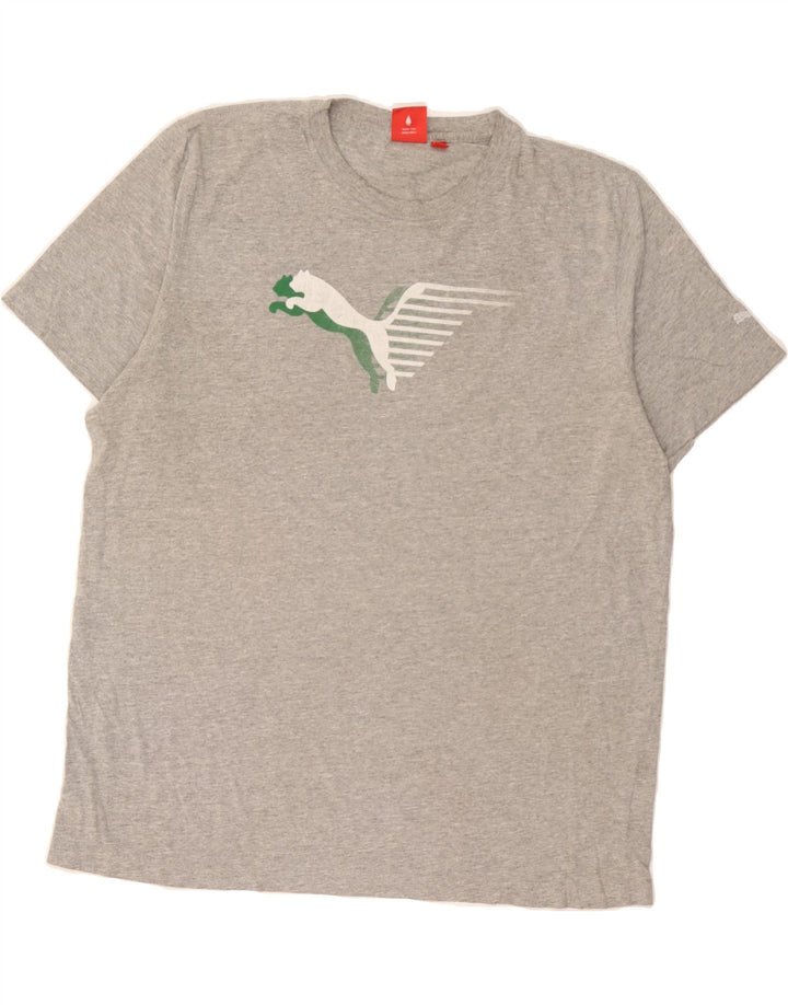 PUMA Mens Graphic T-Shirt Top Large Grey Cotton Vintage Puma and Second-Hand Puma from Messina Hembry 