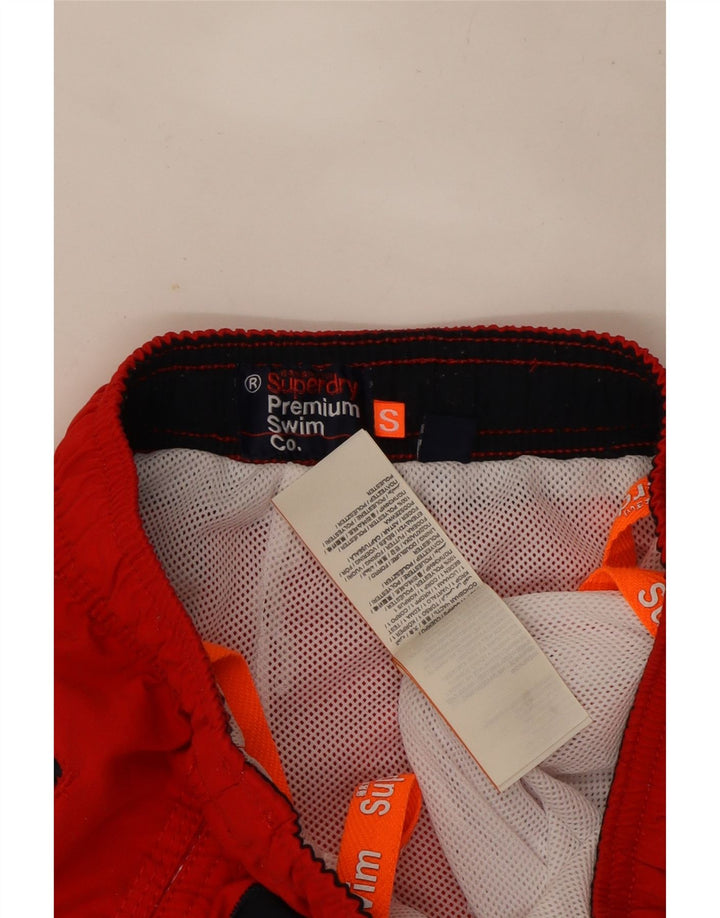 Superdry muške kratke hlače za kupanje s grafičkim motivima, mali crveni poliester