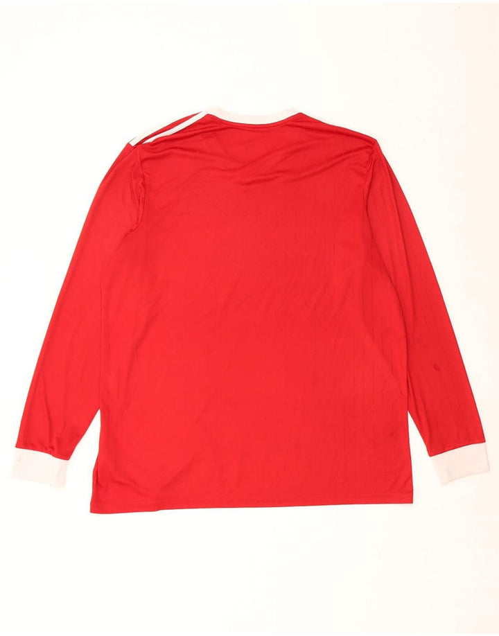 Adidas muška majica Climalite dugih rukava 2XL crveni poliester