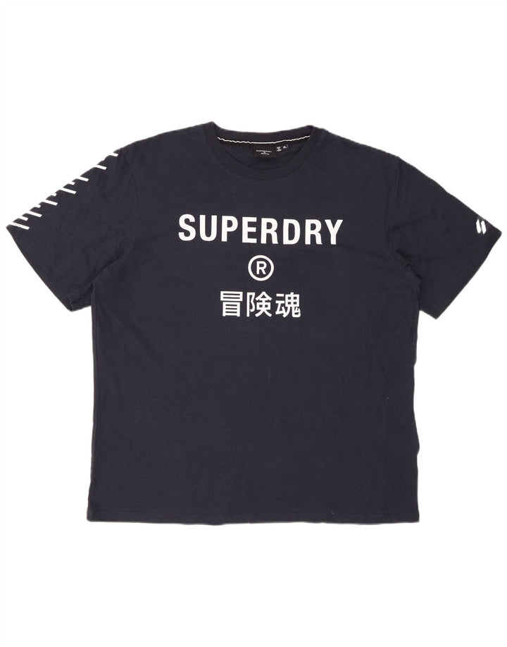 SUPERDRY muška grafička majica kratkih rukava XL tamnoplavi pamuk