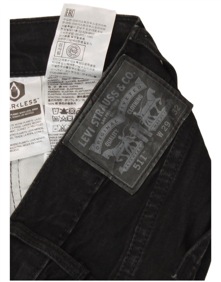 Levi's muške uske traperice W29 L32 crni pamuk