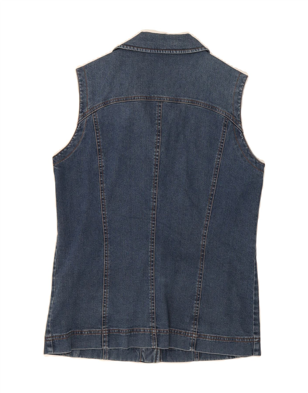 BIANCA Womens Denim Gilet UK 10 Small Blue Cotton Vintage Bianca and Second-Hand Bianca from Messina Hembry 