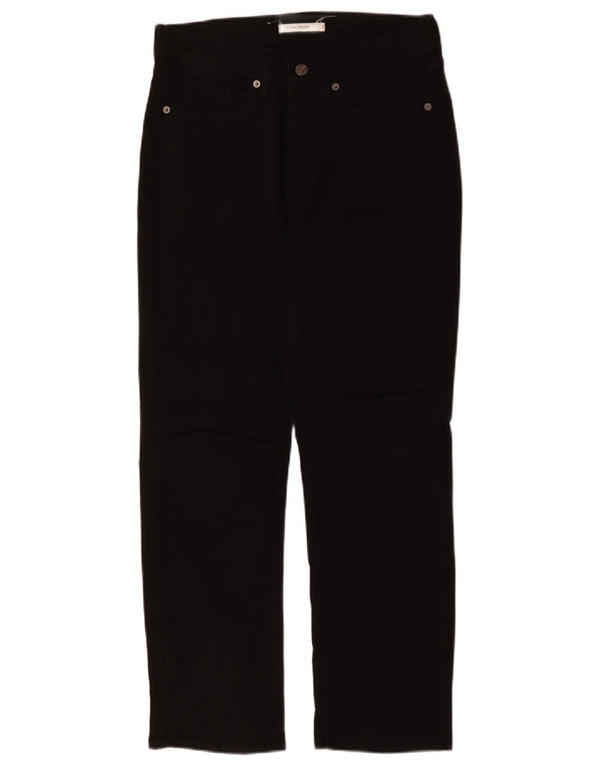 LEVI'S ženske klasične ravne traperice US 6 srednje W30 L27 crni pamuk