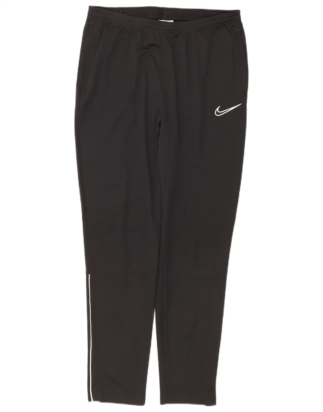 NIKE Ženske Dri Fit Trenirke Hlače UK 14 Veliki crni poliester