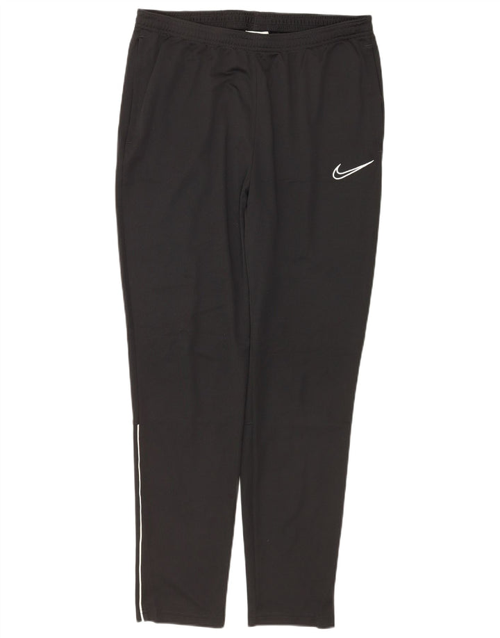 NIKE Ženske Dri Fit Trenirke Hlače UK 14 Veliki crni poliester