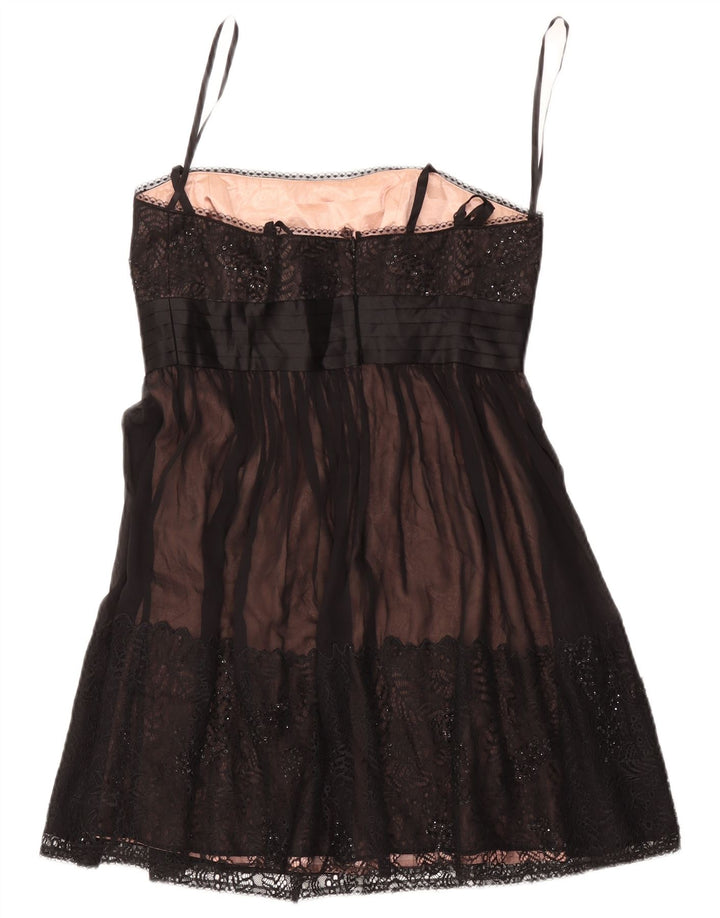 BCBGMAXAZRIA Ženska kratka haljina s otvorenim ramenima UK 8 Mala crna