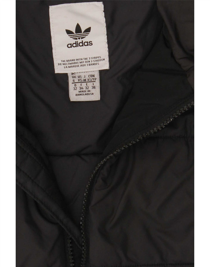 Adidas ženska podstavljena jakna s kapuljačom UK 6 XS crni poliester