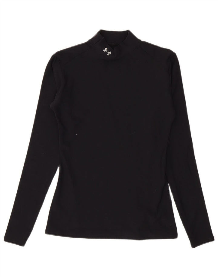 Ženska majica Under Armour Cold Gear s dugim rukavima UK 12, srednji crni najlon
