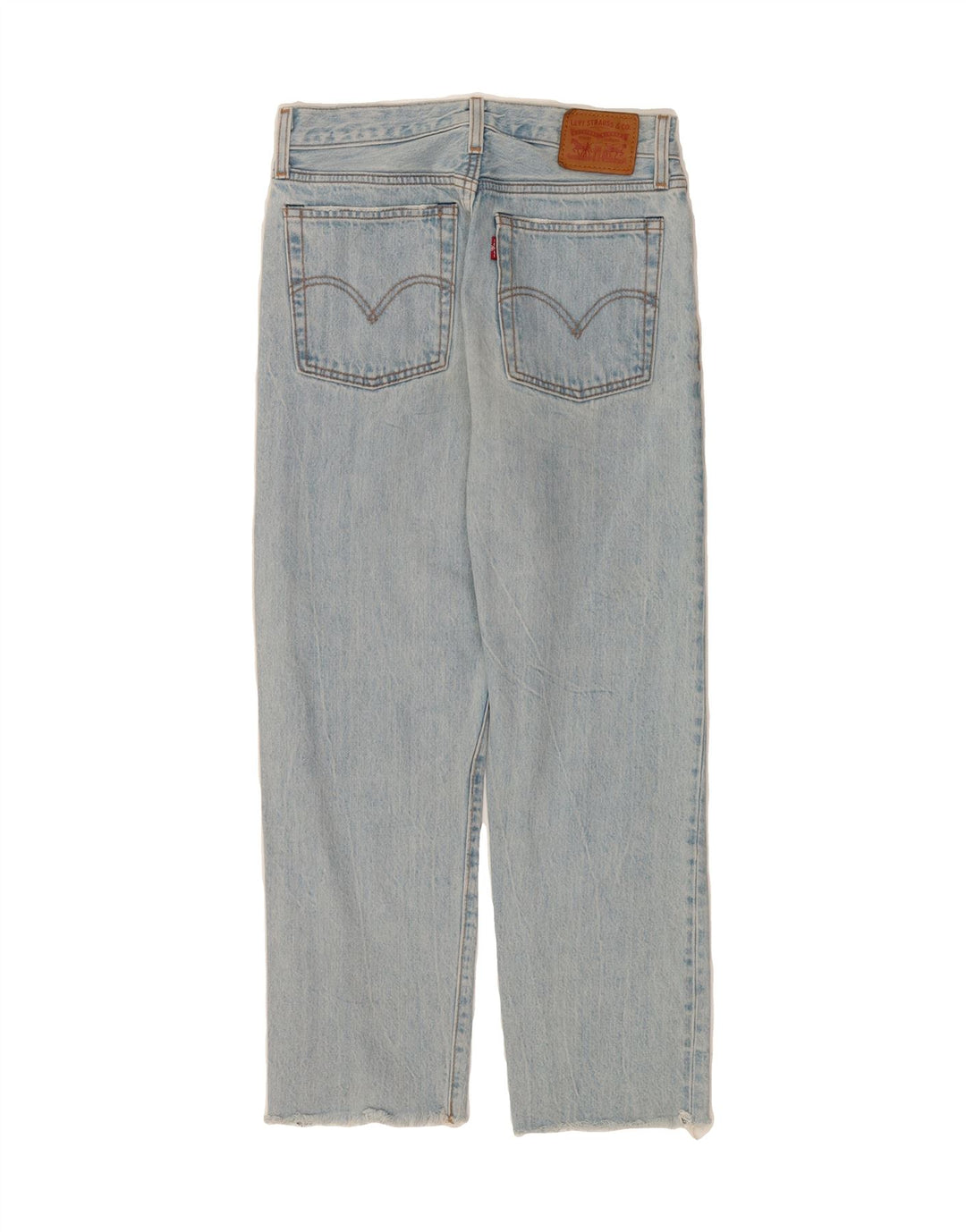LEVI'S Womens Straight Jeans W26 L25 Blue Cotton Vintage Levi's and Second-Hand Levi's from Messina Hembry 