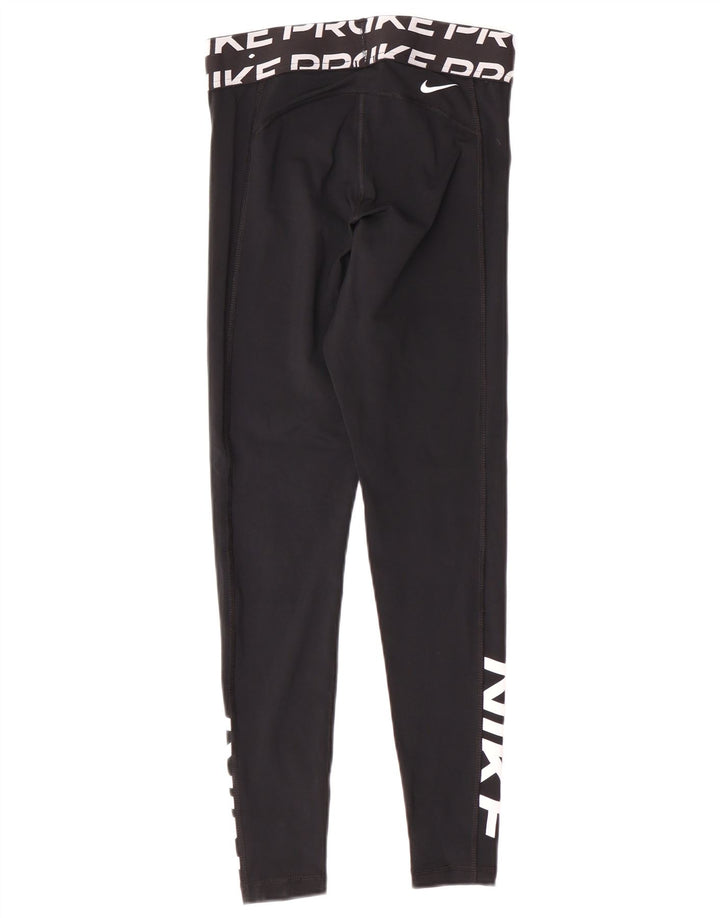 Nike Ženske Dri Fit Graphic Leggings UK 10 Male crne poliesterske sportske