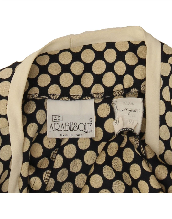 VINTAGE Womens Bolero Top IT 42 Medium Black Polka Dot Acetate Vintage Vintage and Second-Hand Vintage from Messina Hembry 