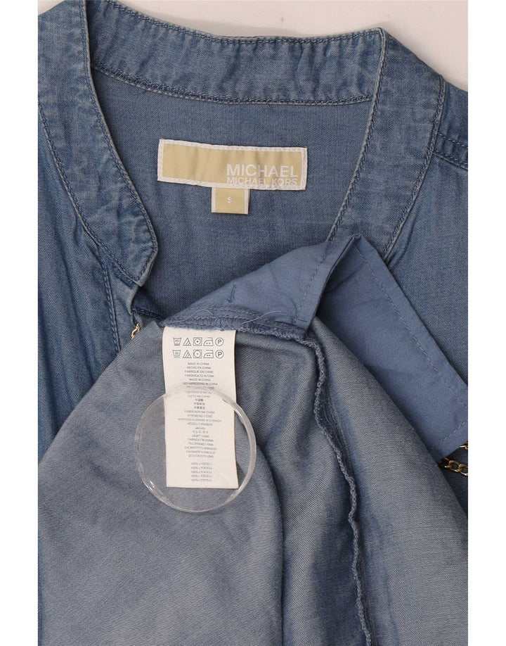 Michael Kors Ženska povremena haljina UK 10 Small Blue Lyocell