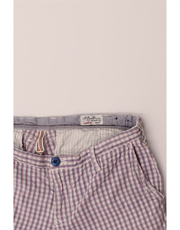 TOMMY HILFIGER Womens Chino Shorts W30 Medium  Purple Gingham Cotton Vintage Tommy Hilfiger and Second-Hand Tommy Hilfiger from Messina Hembry 