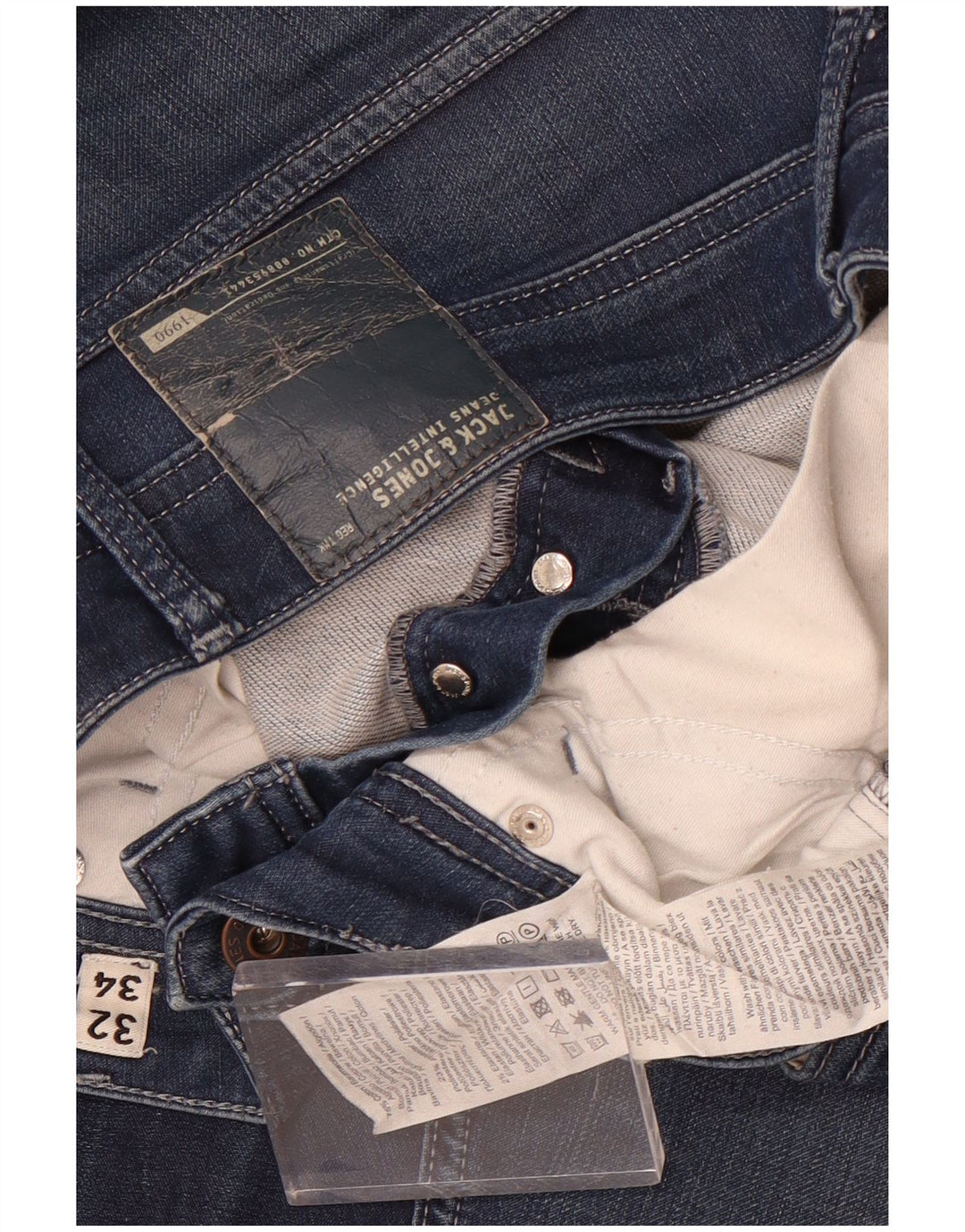 Jack & Jones Muške uske traperice W32 L34 Plavi pamuk