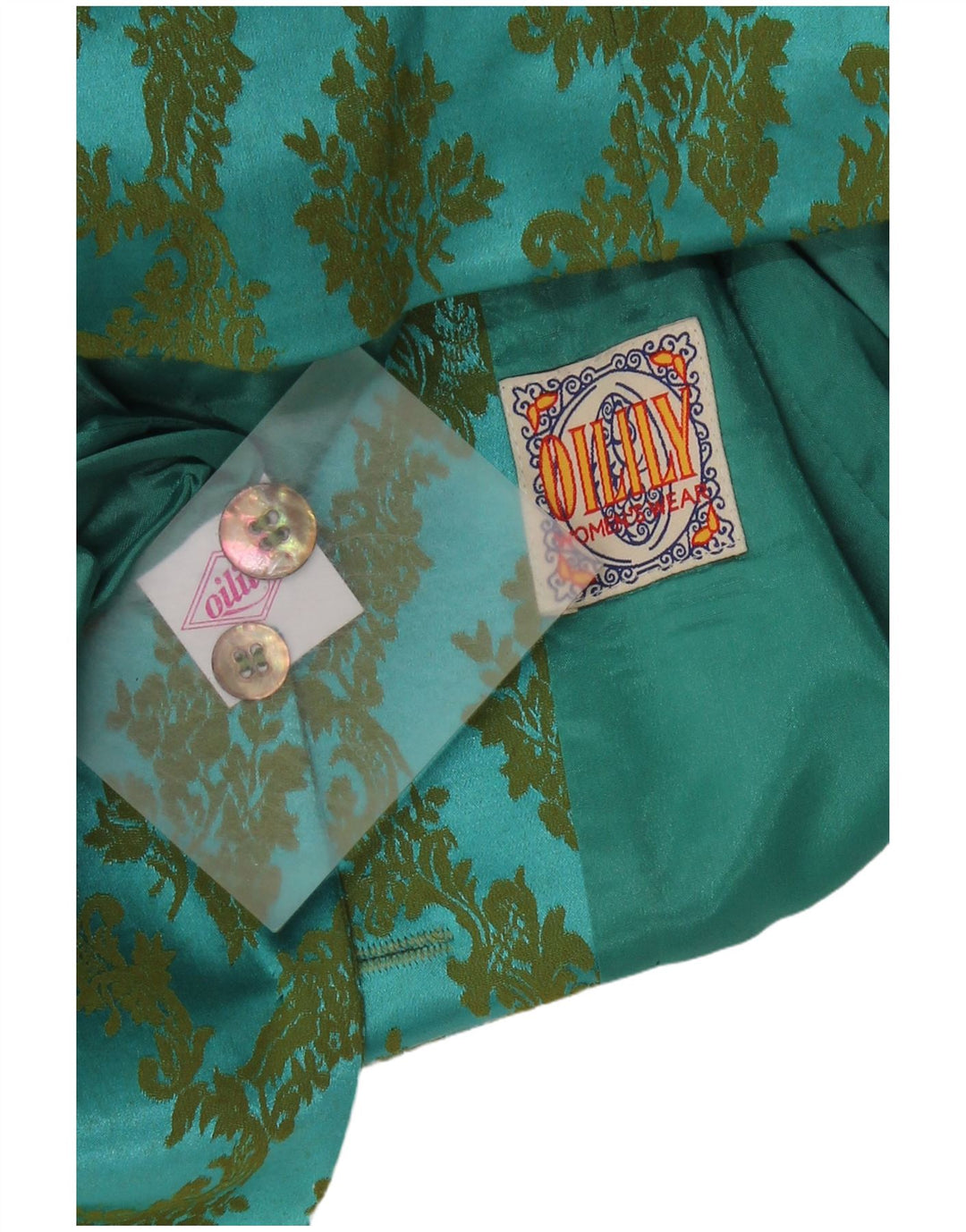 Masna ženska jakna sa 2 gumba EU 38 srednje tirkizne boje