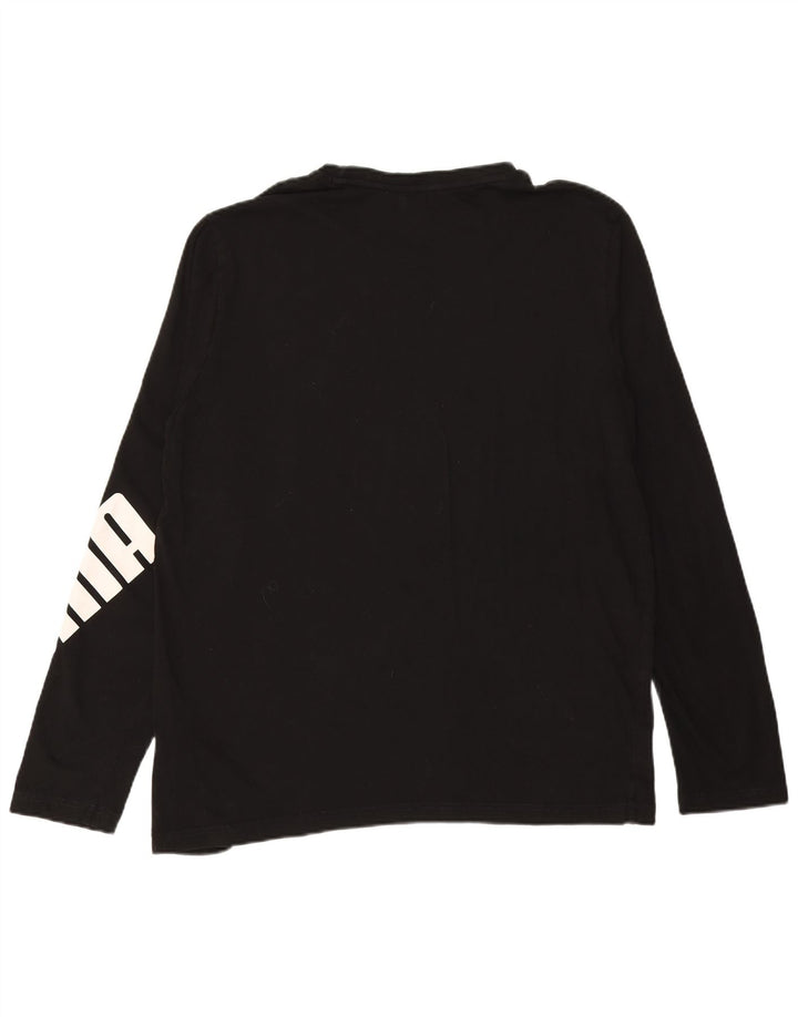 PUMA muška majica dugih rukava s grafikama, veliki crni pamuk