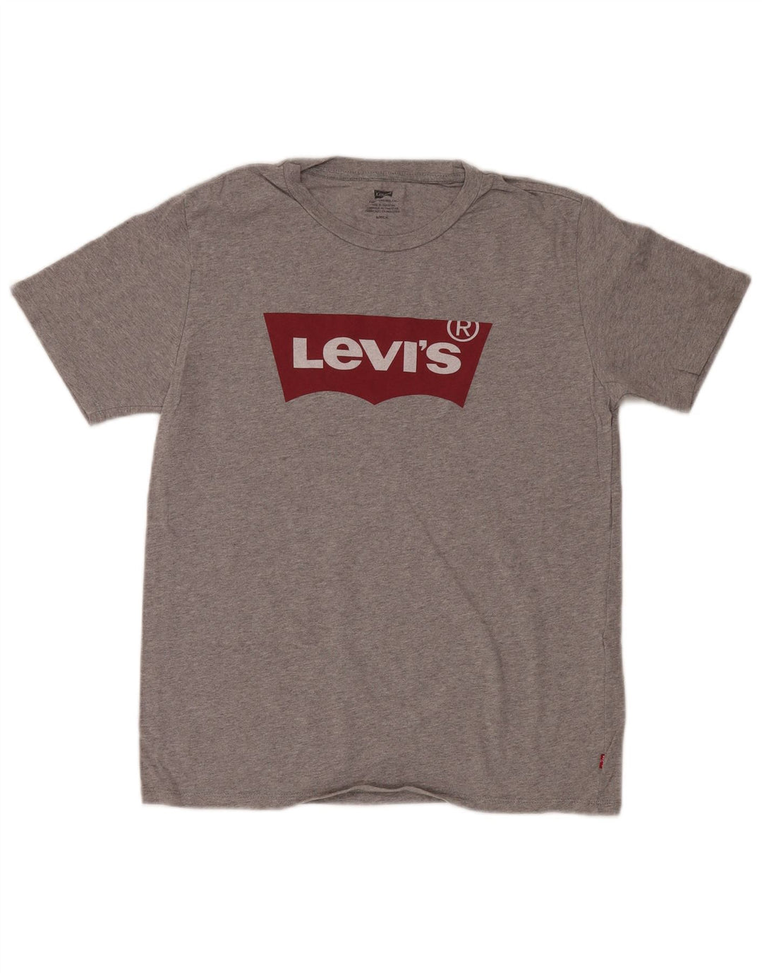 LEVI'S Mens Graphic T-Shirt Top Small Grey Cotton