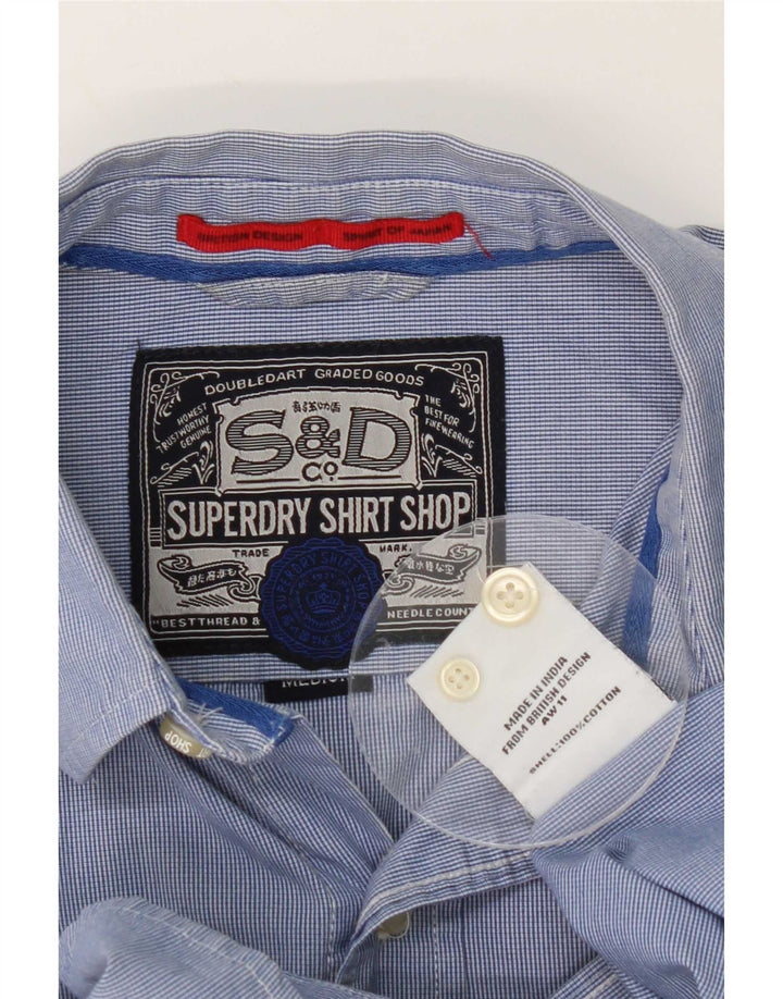 Superdry muška košulja srednje plave pamučne pruge
