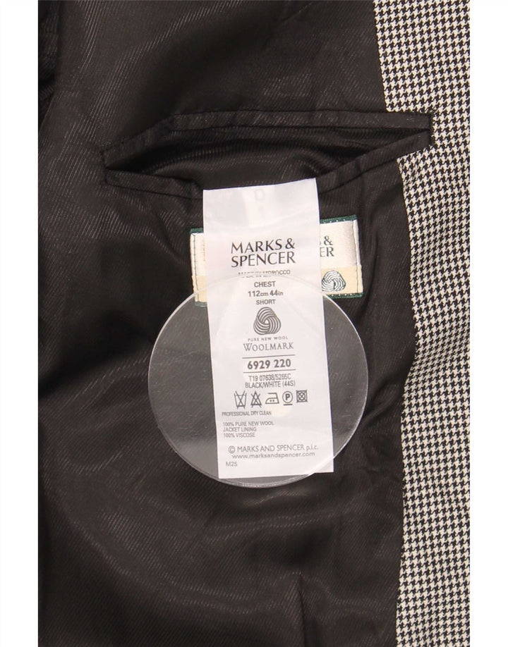 Marks & Spencer muška jakna sa 2 gumba UK 44 XL crna houndstooth