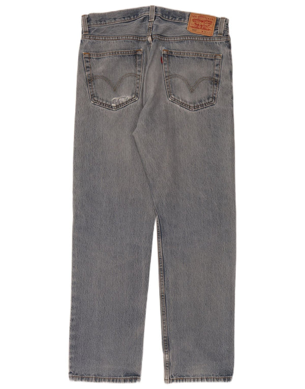 Levi's muške 505 ravne traperice s oštećenjem W34 L32 plavi pamuk