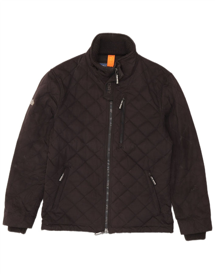 Superdry muška prošivena jakna The Windhiker UK 42 XL crni poliester