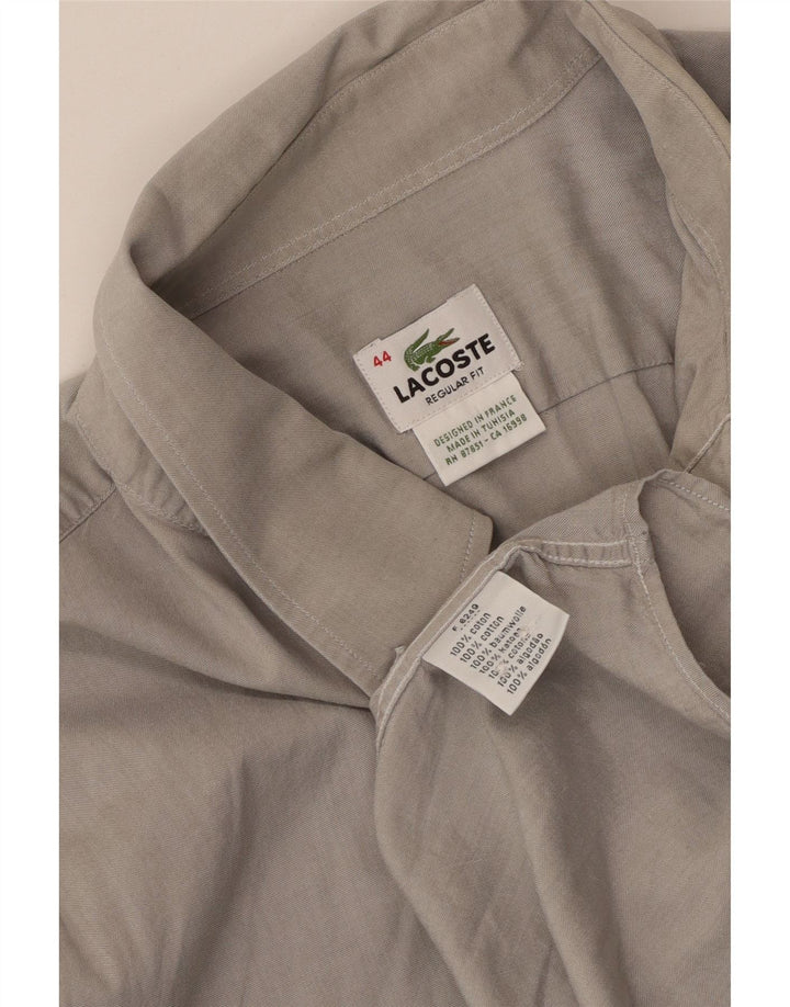Lacoste muška košulja standardnog kroja, veličina 44 XL, sivi pamuk