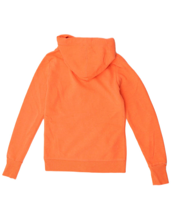 Superdry Womens Zip Hoodie Sweater UK 10 Small Orange Polyester