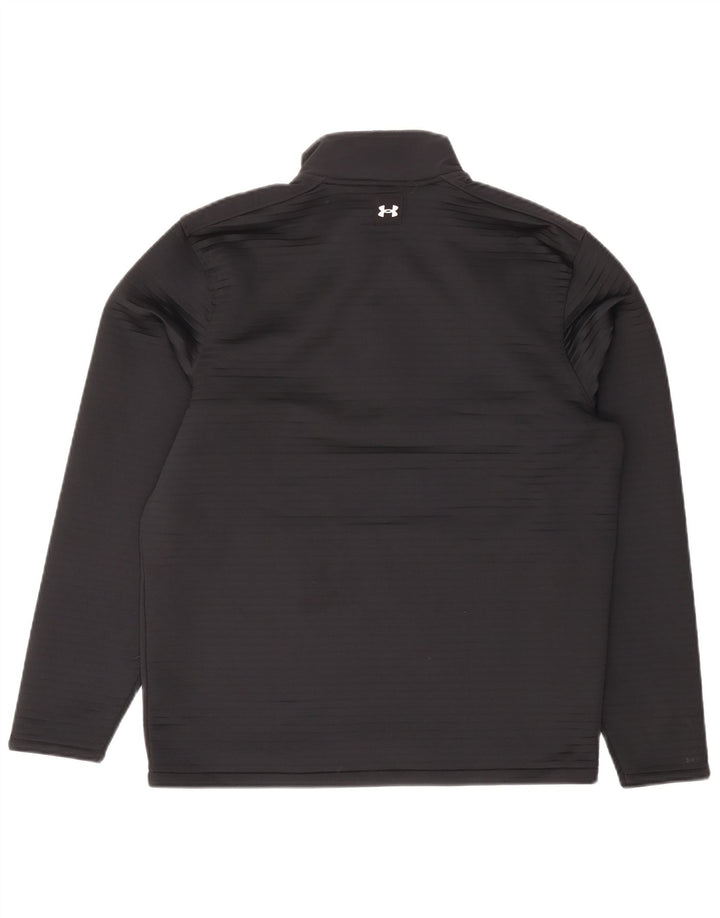 Under Armour muška majica s izrezom na patentni zatvarač Srednji crni poliester