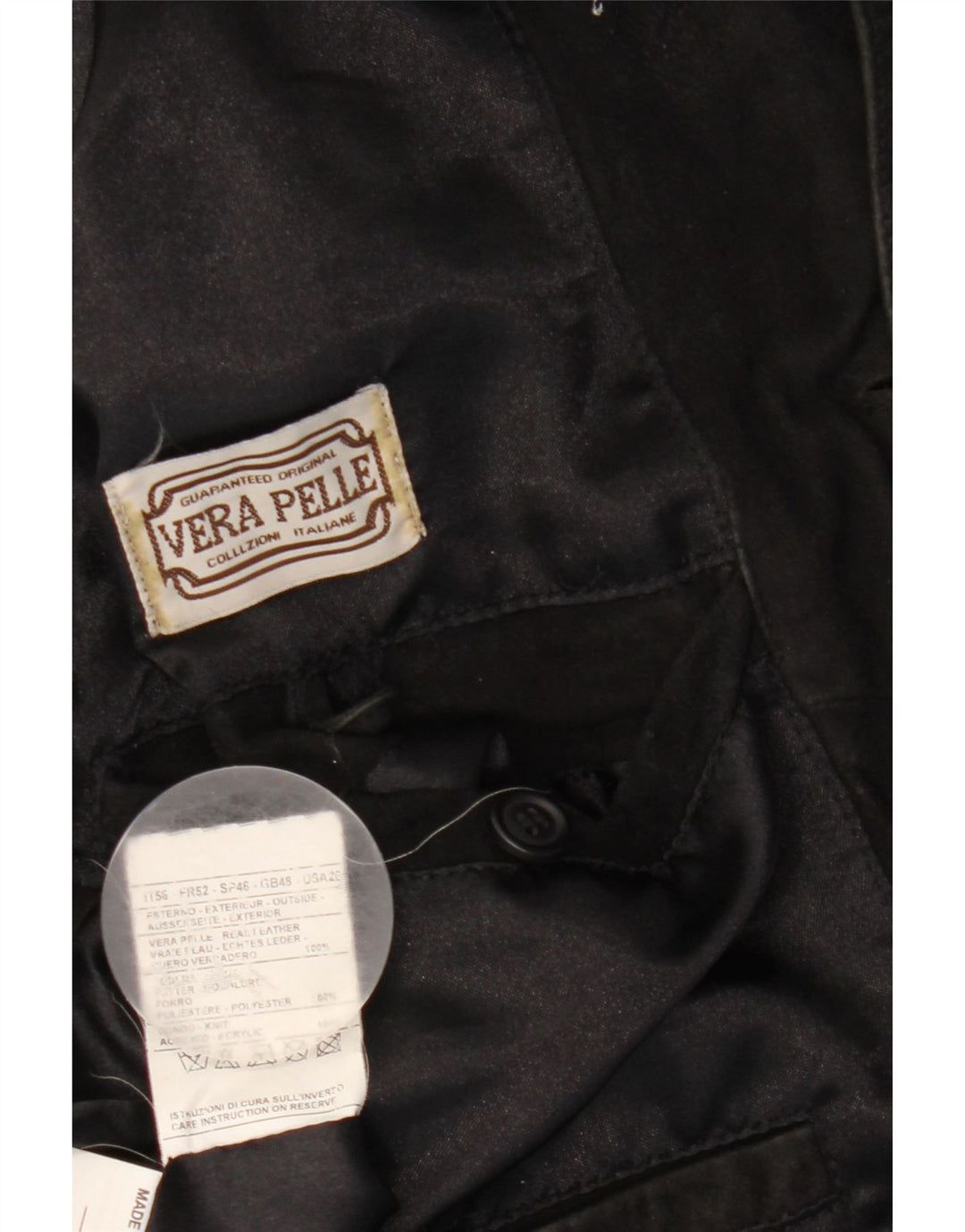 Vintage muška bomber jakna od brušene kože UK 40 velika crna kožna