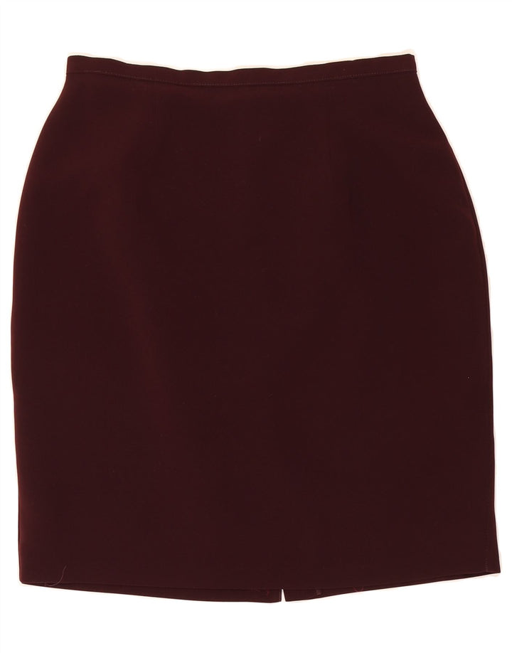 ST. BERNARD Womens Pencil Skirt EU 42 Large W32 Burgundy Polyester Vintage St. Bernard and Second-Hand St. Bernard from Messina Hembry 