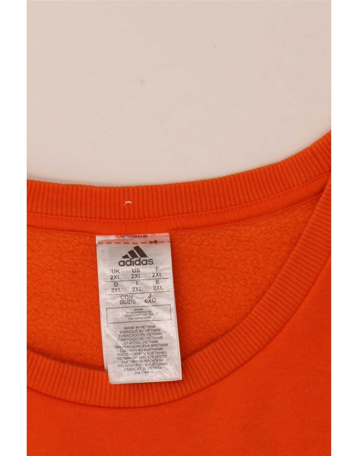 Adidas muški džemper s grafičkim motivima 2XL narančasti pamuk