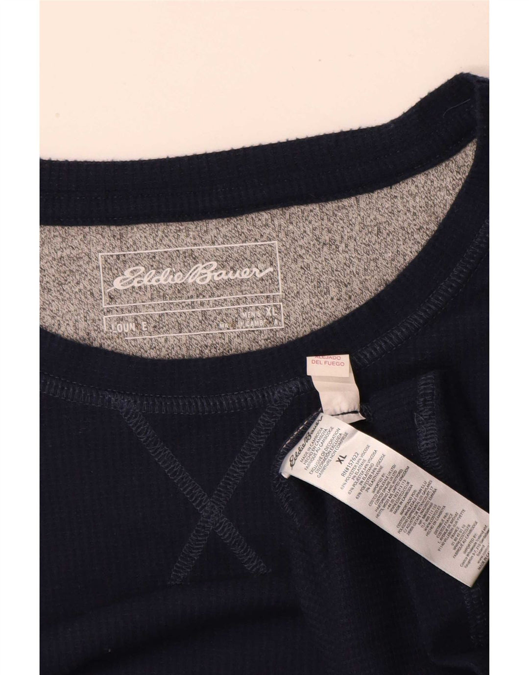 Eddie Bauer muška majica s dugim rukavima XL tamnoplavi poliester
