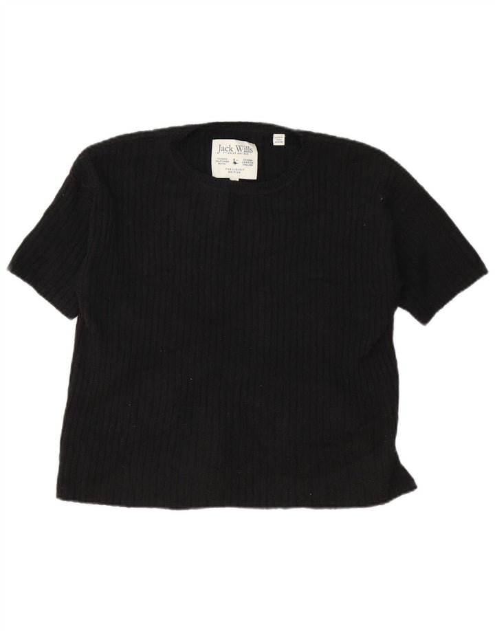 Jack Wills gornji dio ženske bluze UK 8 mali crni poliester