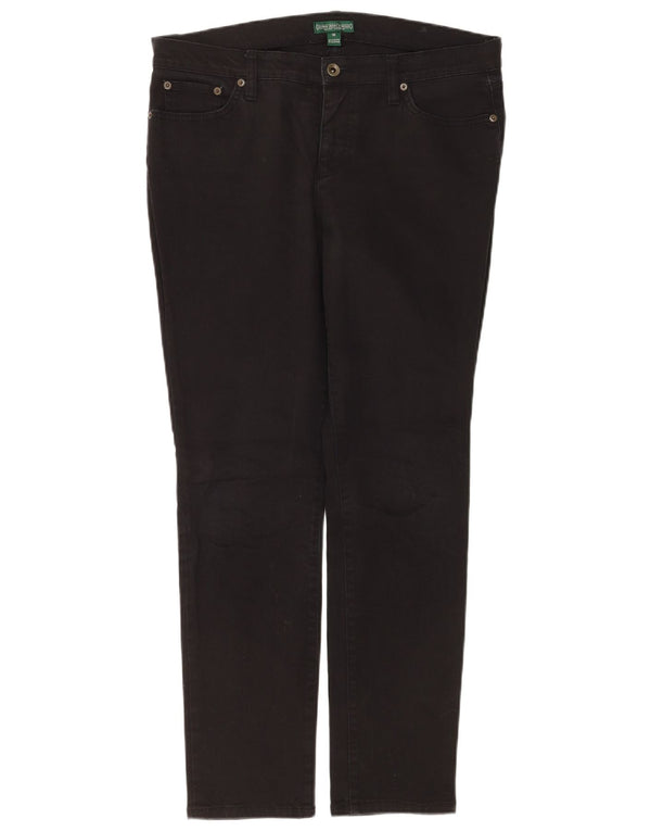 Ženske uske traperice Ralph Lauren US 10 Large W32 L30 crni pamuk