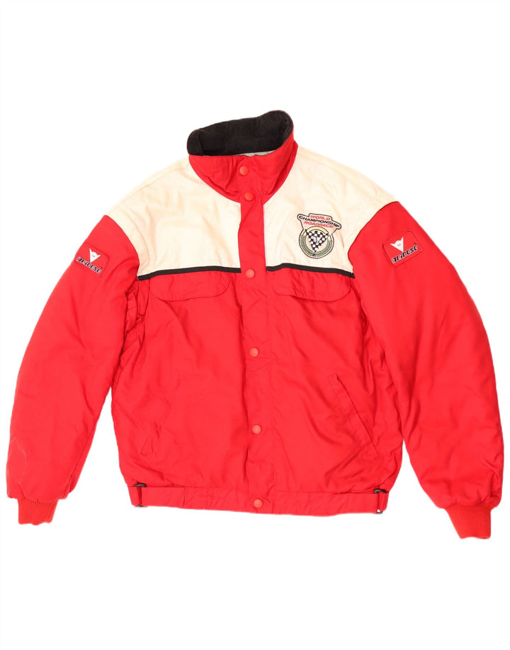 Dainese muška grafička trkačka jakna EU 52 veliki crveni poliamid u boji