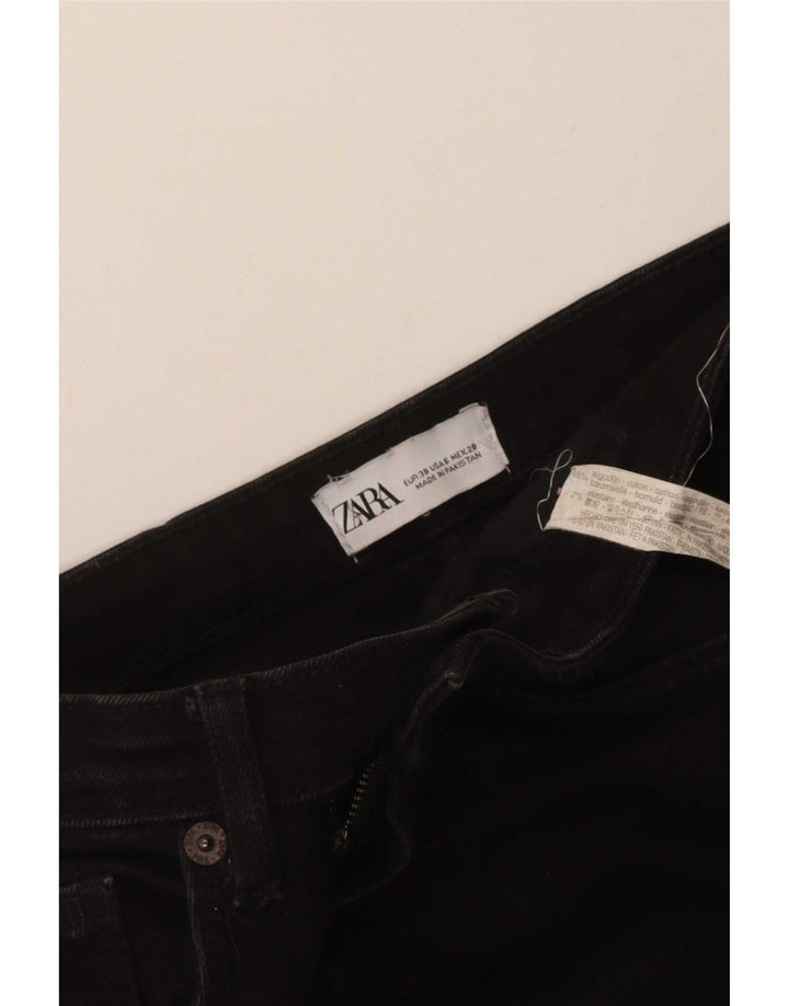 Zara ženske lepršave traperice EU 38 male W28 L31 crni pamuk