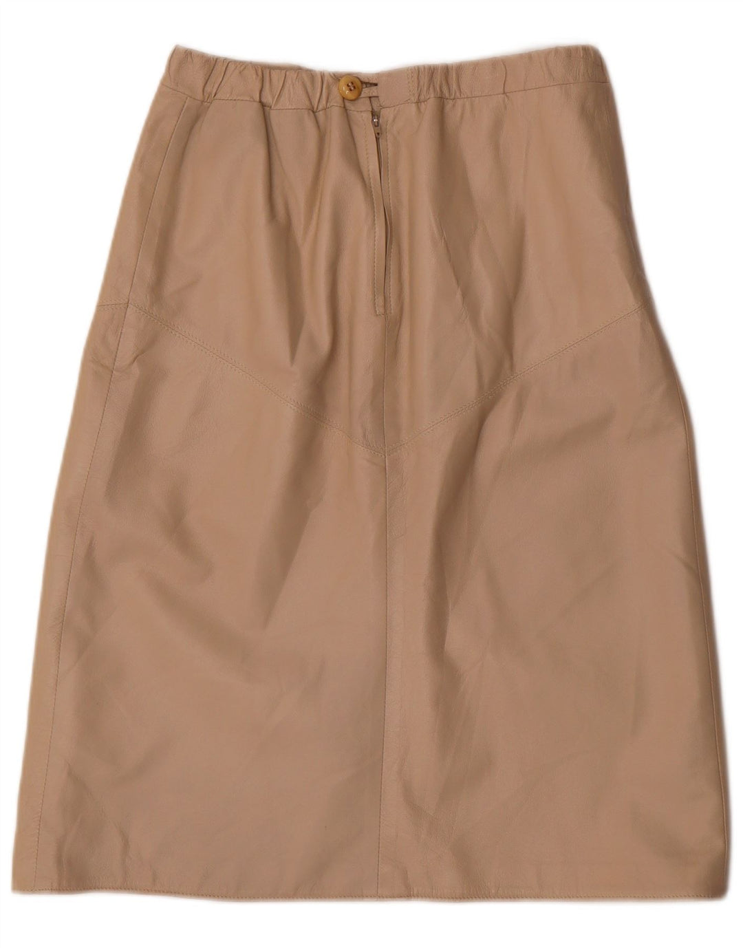 VINTAGE ženska kožna suknja W30 srednje bež boje