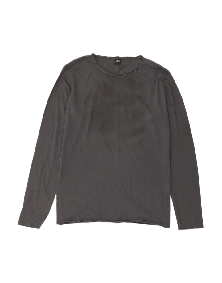 REPLAY Mens Top Long Sleeve Medium Grey