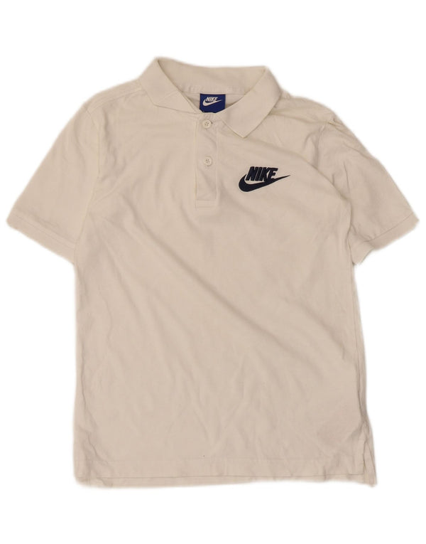 Nike polo majica za dječake 10-11 godina srednje bijele pamučne boje