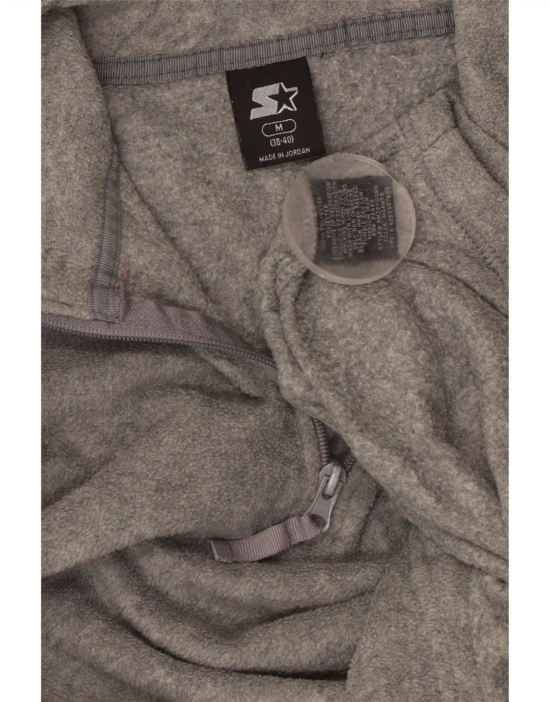 Početni muški džemper od flisa s patentnim zatvaračem i izrezom UK 38/40 srednje sivi poliester