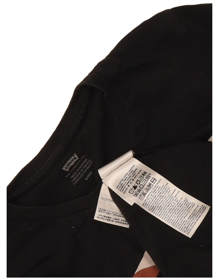 Levi's muška majica s grafičkim motivima, mala crna pamučna majica