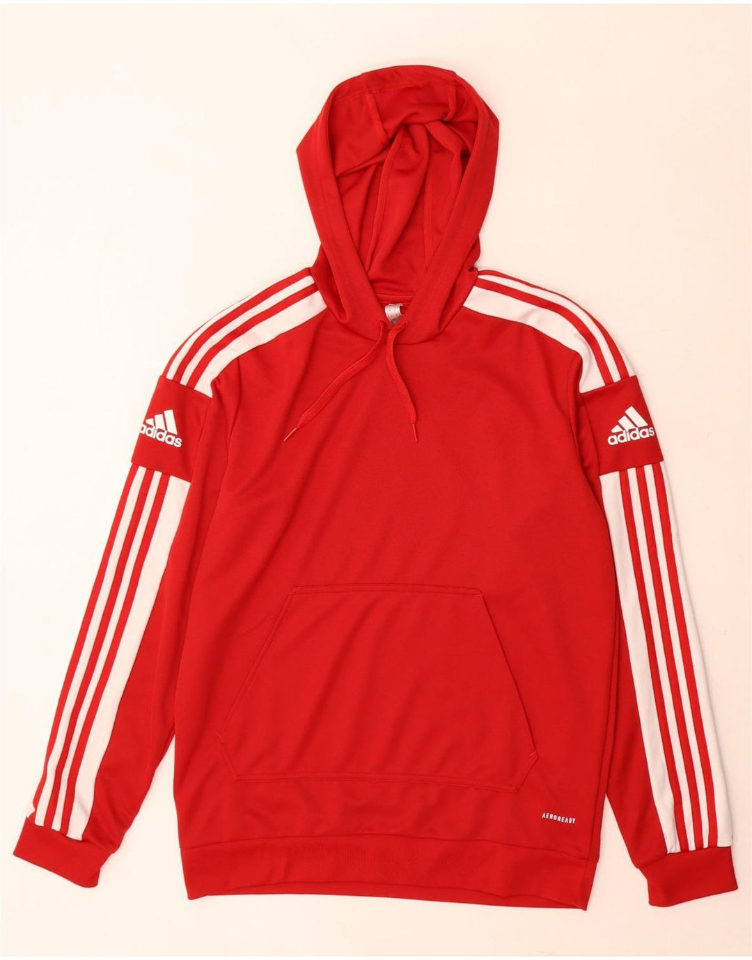 Adidas muška majica s kapuljačom Aeroready srednje crvene boje od poliestera