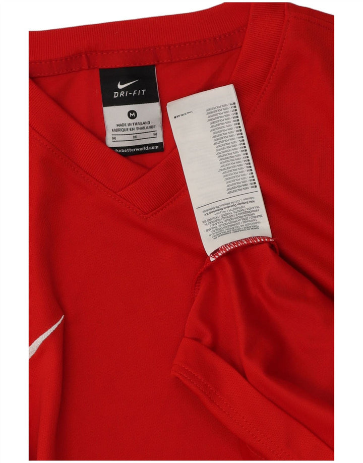 Nike Dri Fit T-Shirt Top srednje crvene boje od poliestera