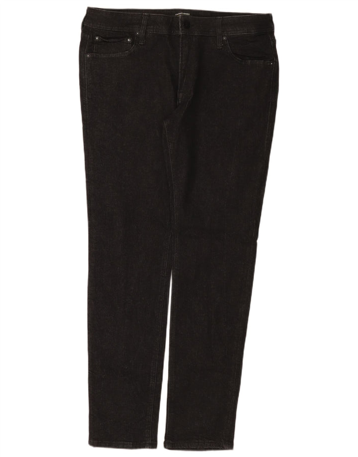 Jack & Jones muške uske traperice W36 L32 crni pamuk
