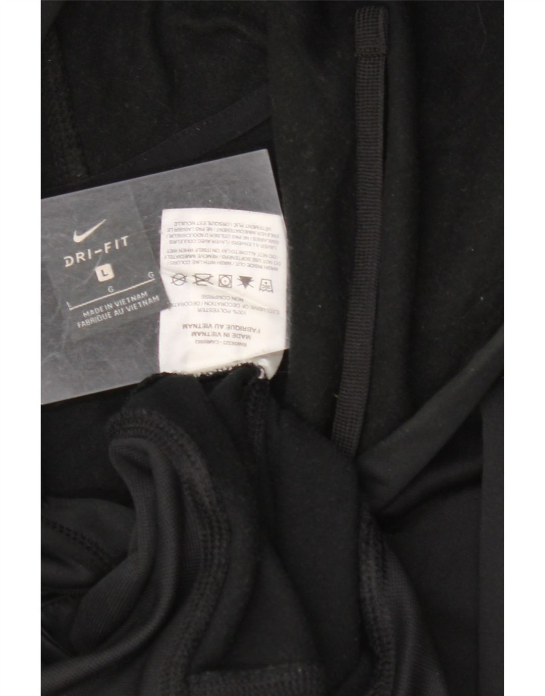 NIKE muški Dri Fit grafički džemper s kapuljačom veliki crni poliester