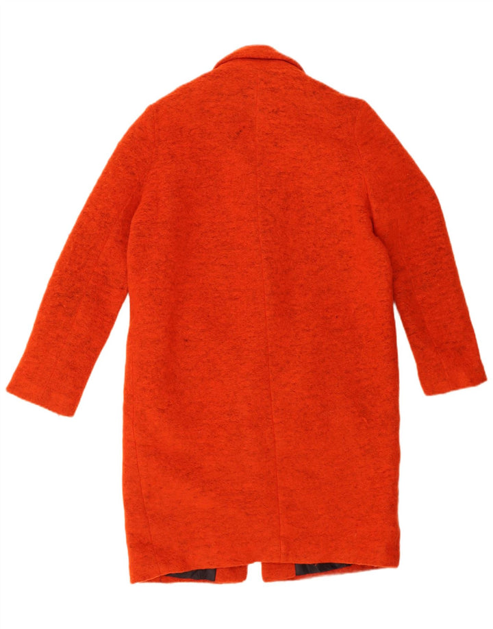 TOPSHOP Womens Petite Overcoat UK 8 Small Red Wool