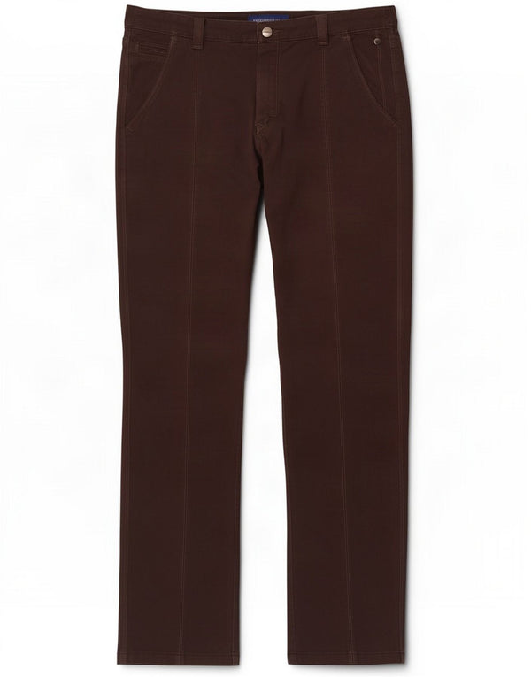 Trussardi Mens Straight Chino hlače IT 50 Large W34 L32 Brown Cotton